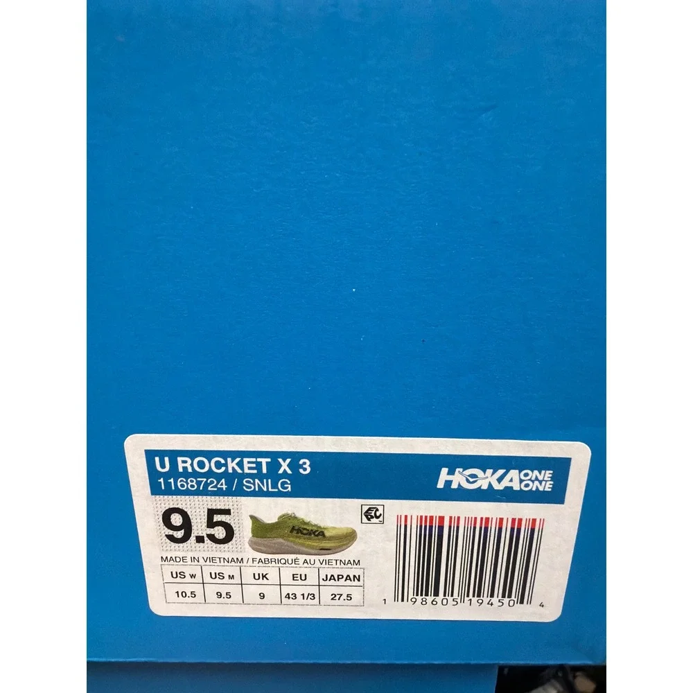 HOKA Rocket X 3 Running Shoes SNLG Size 9.5 Men's New in Box ($250 Retail)
